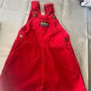 OshKosh B'gosh Red Kids Overalls Small‎